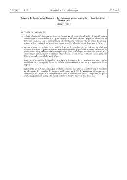 Envejecimiento activo: Innovación — Salud inteligente