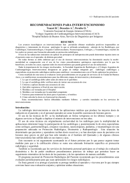 RECOMENDACIONES PARA INTERVENCIONISMO