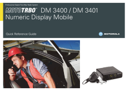 MOTOTRBO DM 3400/DM 3401 Numeric Display Mobile