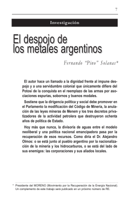 El despojo de los metales argentinos