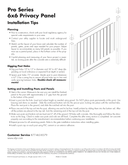 Amarroso 6x6 Privacy Installation Instructions