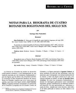BOTANICOS BOGOTANOS DEL SIGLO XIX