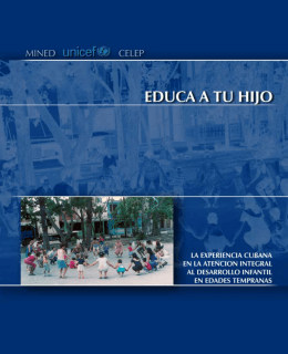 La experiencia cubana en la atención integral al desarrollo infantil