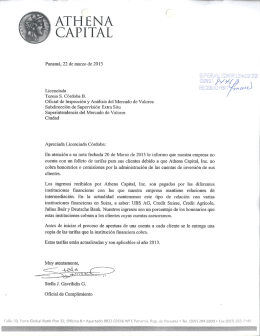 Athena Capital Inc - Superintendencia del Mercado de Valores