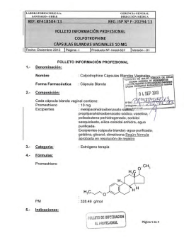 Colpotrophine cápsula blanda vaginal 10 mg