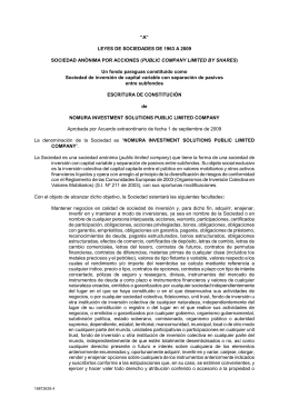 “A” LEYES DE SOCIEDADES DE 1963 A 2009 SOCIEDAD