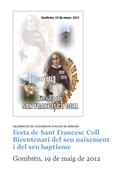 Festa de Sant Francesc Coll Bicentenari del seu naixement i del seu