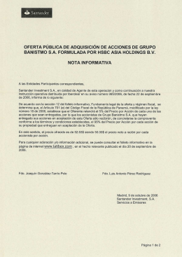 NOTA INFORMATIVA