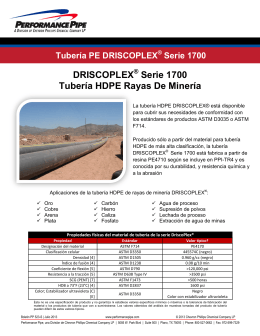 DRISCOPLEX Serie 1700 Tubería HDPE Rayas