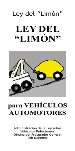 LEY DEL “LIMÓN” - The Mobility Agenda