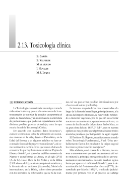 2.13. Toxicología clínica - Sociedad Española de Farmacia