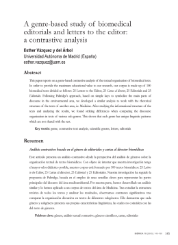 A genre-based study of biomedical editorials and letters to