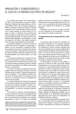 innovación y (sub)desarrollo. el caso de la energía