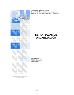 estrategias de organización - Dirección de Investigaciones y