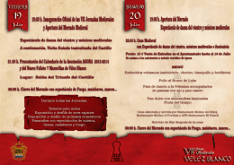 1u“° yllpertura del Mercado Medieval