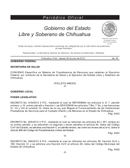 Sábado 28 de julio del 2012 - Gobierno del Estado de Chihuahua