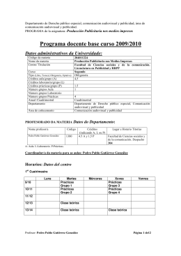 Programa docente base curso 2009/2010