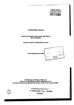CONDICIONES FINALES