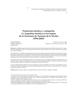 Promoción turística y cartografía. La Argentina turística en