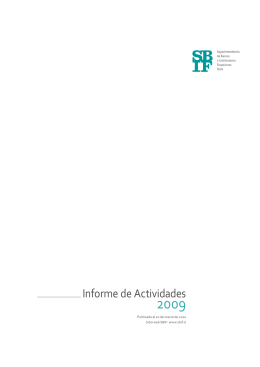 Informe de actividades SBIF 2009