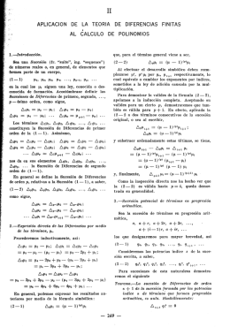 Aplicación de diferencias finitas al cálculo de polinomios, Luis de