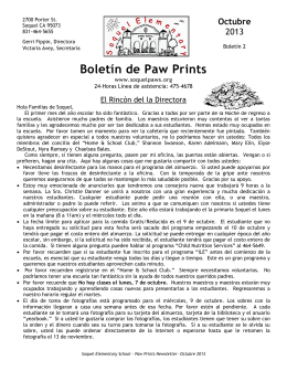 Paw Prints Newsletter