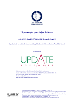 Hipnoterapia para dejar de fumar - Sociedad de Hipnosis Profesional