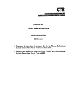 minuta - Instituto Electoral del Distrito Federal