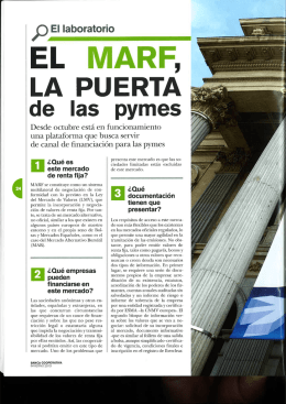 El MARF, la puerta de las PYMES