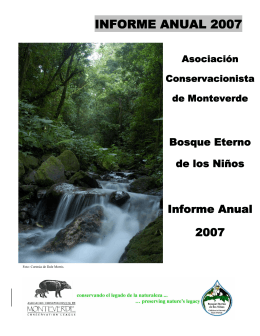 INFORME ANUAL 2007 - Asociación Conservacionista de Monteverde