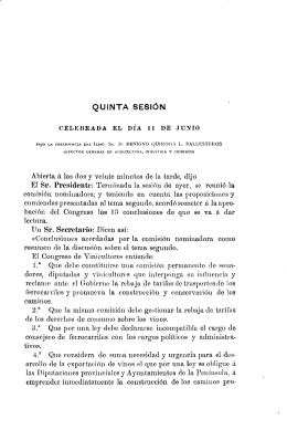 QUINTA SESIÓN - Ministerio de Agricultura, Alimentación y Medio