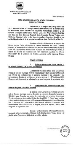 acta nonagésima quinta sesión ordinaria concejo comunal