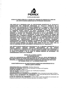 PEMEX - Comisión Nacional Bancaria y de Valores