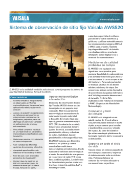 Sistema de observación de sitio fijo Vaisala AWS520
