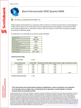 Bono Estructurado SX5E Quanto MXN