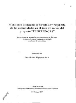 Monitoreo de incendios forestales y respuesta de las comunidades