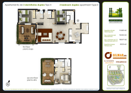 Apor`rornen`ro de 3 dormi`rorios duplex Tipo ll 3 bedroom