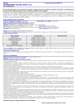 INVERSIONES JULGAB, SICAV, S.A.