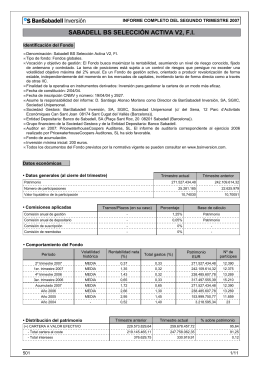 SABADELL BS SELECCIÓN ACTIVA V2, F.I.