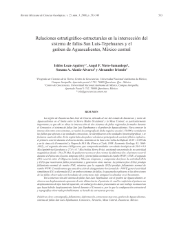 Relaciones estratigráfico-estructurales en la intersección