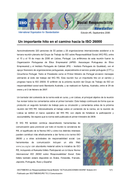 Un importante hito en el camino hacia la ISO 26000