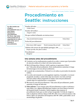 PE459S Before Surgery Checklist - Spanish