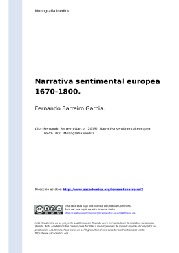 Narrativa sentimental europea 1670-1800