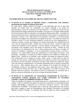 Plan de Implementación Legal para Derecho de Padres de Crianza
