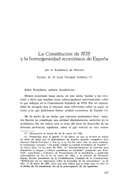 La Constitución de 1978 y la homogeneidad económica de España