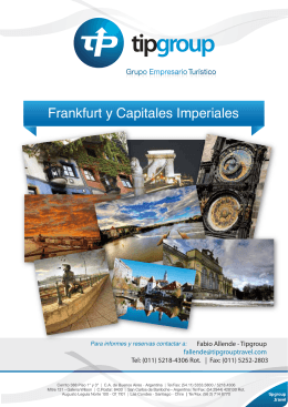 Frankfurt y Capitales Imperiales