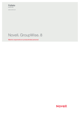 Novell® GroupWise® 8