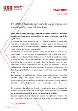 newsletter - Inmobiliaria KSR Gran Canaria