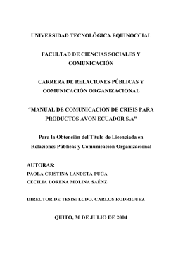 universidad tecnológica equinoccial facultad de ciencias sociales y
