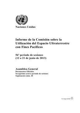 Informe de la Comisión sobre la Utilización del Espacio